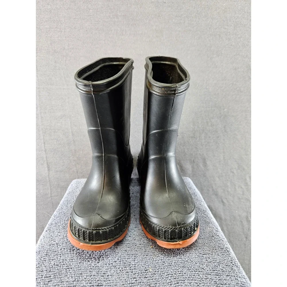 Toddler Black Rubber Rain Boots Waterproof Made in Canada Size 5 (sku 136)